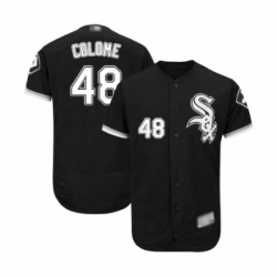 Mens Chicago White Sox 48 Alex Colome Black Alternate Flex Base Authentic Collection Baseball Jersey