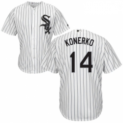 Mens Majestic Chicago White Sox 14 Paul Konerko White Home Flex Base Authentic Collection MLB Jersey