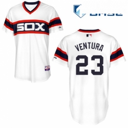 Mens Majestic Chicago White Sox 23 Robin Ventura Replica White 2013 Alternate Home Cool Base MLB Jersey