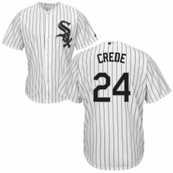 Mens Majestic Chicago White Sox 24 Joe Crede White Home Flex Base Authentic Collection MLB Jersey