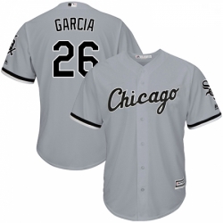 Mens Majestic Chicago White Sox 26 Avisail Garcia Grey Road Flex Base Authentic Collection MLB Jersey