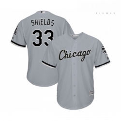 Mens Majestic Chicago White Sox 33 James Shields Replica Grey Road Cool Base MLB Jerseys