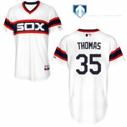 Mens Majestic Chicago White Sox 35 Frank Thomas White Alternate Flex Base Authentic Collection MLB Jersey