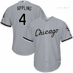 Mens Majestic Chicago White Sox 4 Luke Appling Replica Grey Road Cool Base MLB Jersey