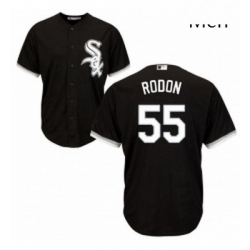 Mens Majestic Chicago White Sox 55 Carlos Rodon Replica Black Alternate Home Cool Base MLB Jersey