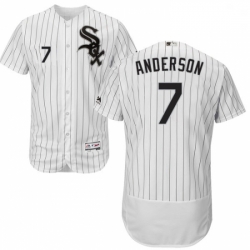 Mens Majestic Chicago White Sox 7 Tim Anderson WhiteBlack Flexbase Authentic Collection MLB Jersey