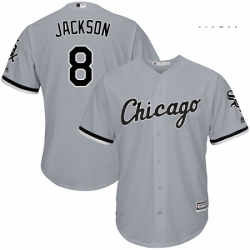 Mens Majestic Chicago White Sox 8 Bo Jackson Replica Grey Road Cool Base MLB Jersey