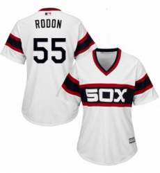 Womens Majestic Chicago White Sox 55 Carlos Rodon Replica White 2013 Alternate Home Cool Base MLB Jersey