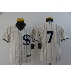 Youth Chicago White Sox #7 Tim Anderson Cream 2021 Field of Dreams Jersey