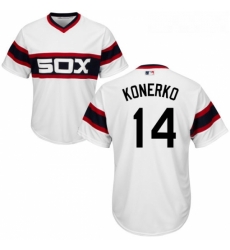 Youth Majestic Chicago White Sox 14 Paul Konerko Replica White 2013 Alternate Home Cool Base MLB Jersey