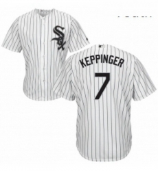 Youth Majestic Chicago White Sox 7 Jeff Keppinger Replica White Home Cool Base MLB Jersey