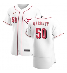 Men Cincinnati Reds 50 Amir Garrett Men Nike White Home 2020 Flex Base Player MLB Jersey