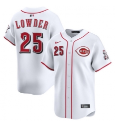Men Cincinnati Reds Nike White Home Limited Custom Jersey Lowder Rhett 25 Men Cincinnati Reds Nike White Home Limited Custom Jersey Lowder Rhett 25