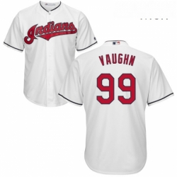 Mens Majestic Cleveland Indians 99 Ricky Vaughn Replica White Home Cool Base MLB Jersey