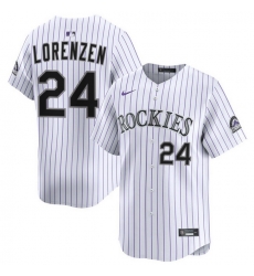 Men Colorado Rockies Nike White Alternate Limited Jersey Lorenzen Michael 24