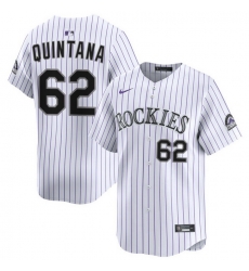 Men Colorado Rockies Nike White Alternate Limited Jersey QUINTANA 62