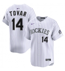 Men Colorado Rockies Nike White Alternate Limited Jersey Tovar Ezequiel 14