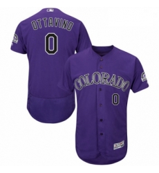 Mens Majestic Colorado Rockies 0 Adam Ottavino Purple Alternate Flex Base Authentic Collection MLB Jersey