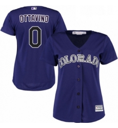 Womens Majestic Colorado Rockies 0 Adam Ottavino Authentic Purple Alternate 1 Cool Base MLB Jersey 