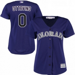 Womens Majestic Colorado Rockies 0 Adam Ottavino Replica Purple Alternate 1 Cool Base MLB Jersey 