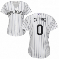 Womens Majestic Colorado Rockies 0 Adam Ottavino Replica White Home Cool Base MLB Jersey 