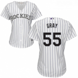 Womens Majestic Colorado Rockies 55 Jon Gray Authentic White Home Cool Base MLB Jersey