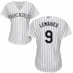 Womens Majestic Colorado Rockies 9 DJ LeMahieu Replica White Home Cool Base MLB Jersey