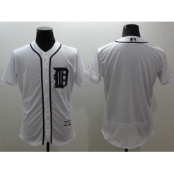 MLB Tigers Blank White Blank Cool Base Men Jersey