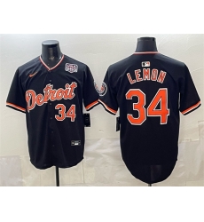 Men Detroit Tigers 34 Chet Lemon Black 2026 Alternate USA 250 Patch Vapor Premier Limited Stitched Baseball Jersey Men Detroit Tigers 34 Chet Lemon Black 2026 Alternate USA 250 Patch Vapor Premier Limited Stitched Baseball Jersey
