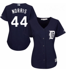 Womens Majestic Detroit Tigers 44 Daniel Norris Replica Navy Blue Alternate Cool Base MLB Jersey