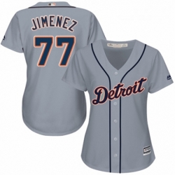 Womens Majestic Detroit Tigers 77 Joe Jimenez Authentic Grey Road Cool Base MLB Jersey 