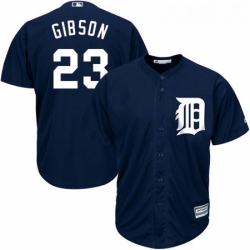 Youth Majestic Detroit Tigers 23 Kirk Gibson Replica Navy Blue Alternate Cool Base MLB Jersey