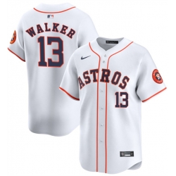 Men Houston Astros 13 Christian Walker White 2025 Home Limited Stitched Baseball Jersey