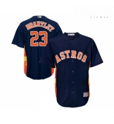 Mens Houston Astros 23 Michael Brantley Replica Navy Blue Alternate Cool Base Baseball Jersey 