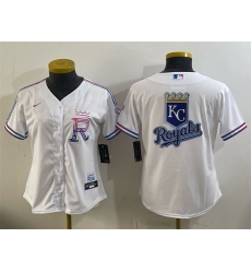 Women Kansas City Royals Team Big Logo White 2026 City Connect Stadium Stitched Baseball Jersey  