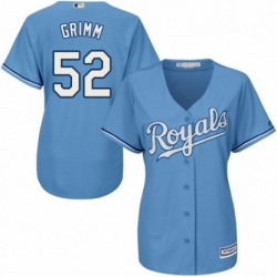 Womens Majestic Kansas City Royals 52 Justin Grimm Replica Light Blue Alternate 1 Cool Base MLB Jersey 