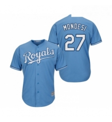 Youth Kansas City Royals 27 Adalberto Mondesi Replica Light Blue Alternate 1 Cool Base Baseball Jersey 