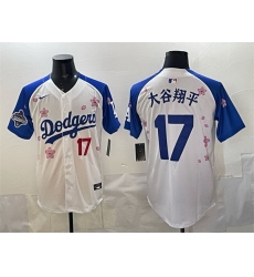 Men Los Angeles Dodgers 17 Shohei Ohtani White Royal 2025 World Series Champions Patch Tokyo Series Limited Stitched Baseball Jersey Men Los Angeles Dodgers 17 Shohei Ohtani White Royal 2025 World Series Champions Patch Tokyo Series Limited Stitched Baseball Jersey