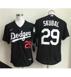 Men Los Angeles Dodgers  29 Tarik Skubal Black 2026 Cool Base Stitched Baseball Jersey