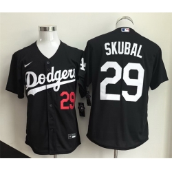 Men Los Angeles Dodgers  29 Tarik Skubal Black 2026 Cool Base Stitched Baseball Jersey