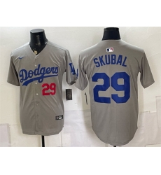 Men Los Angeles Dodgers 29 Tarik Skubal Grey Limited Stitched Baseball Jerseys Men Los Angeles Dodgers 29 Tarik Skubal Grey Limited Stitched Baseball Jerseys