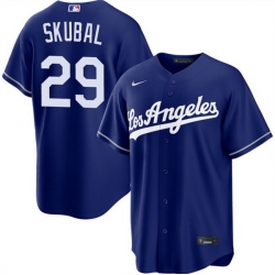 Men Los Angeles Dodgers  29 Tarik Skubal Royal Alternate Stitched Baseball Jersey