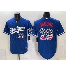 Men Los Angeles Dodgers 29 Tarik Skubal Royal USA 250 Fourth of July Home Stitched Baseball Jersey Men Los Angeles Dodgers 29 Tarik Skubal Royal USA 250 Fourth of July Home Stitched Baseball Jersey