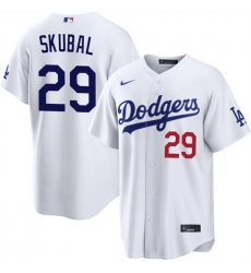 Men Los Angeles Dodgers 29 Tarik Skubal White 2026 Home Limited Stitched Baseball Jersey Men Los Angeles Dodgers 29 Tarik Skubal White 2026 Home Limited Stitched Baseball Jersey