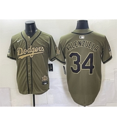 Men Los Angeles Dodgers 34 Fernando Valenzuela Olive 2026 Armed Forces Day Stitched Baseball Jersey Men Los Angeles Dodgers 34 Fernando Valenzuela Olive 2026 Armed Forces Day Stitched Baseball Jersey