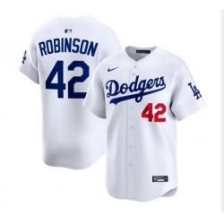 Men Los Angeles Dodgers 42 Jackie Robinson White Throwback Cooperstown Collection Limited Stitched Nike Baseball Jersey