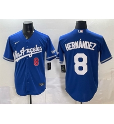Men Los Angeles Dodgers  8 Enrique Hernandez Royal Alternate Stadium Stitched Baseball Jersey