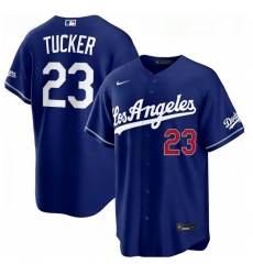 Men Los Angeles Dodgers Kyle Tucker 23 Blue 2026 Gold Collection Stadium Stitched Baseball Jersey