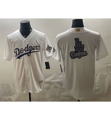 Men Los Angeles Dodgers Team Big Logo White 2026 Gold Collection Stadium Stitched Baseball Jersey 002