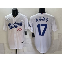 Men Los Angeles Dodgers x KAWS  17 Shohei Ohtani White Vapor Premier Limited Stitched Baseball Jersey